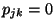 $p_{jk}=0$