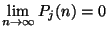 $\lim\limits_{n\to\infty} P_j(n)=0$