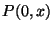 $P(0,x)$