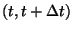 $(t,t+\Delta t)$
