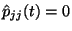 $\hat{p}_{jj}(t)=0$