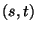 $(s,t)$