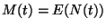$M(t)=E(N(t))$