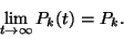 \begin{displaymath}
\lim_{t\to\infty }P_k(t)=P_k.
\end{displaymath}