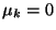 $\mu_k=0$