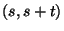 $(s,s+t)$