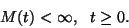 \begin{displaymath}
M(t)<\infty,\ \ t\ge 0.
\end{displaymath}