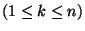 $(1\le k\le n)$