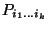 $P_{i_1\ldots i_k}$