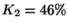 $K_2=46\%$