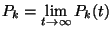 $P_k=\lim\limits_{t\to\infty} P_k(t)$