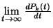 $\lim\limits_{t\to\infty}{dP_k(t) \over dt}$