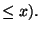 $\le x).$