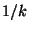 $1/k$