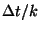$\Delta t/k$
