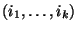 $(i_1,\ldots,i_k)$