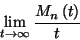 \begin{displaymath}\lim_{t\to\infty}{M_n\left(t\right)\over t}\end{displaymath}