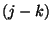 $\left(j-k\right)$