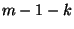 $m-1-k$