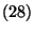 $\left(28\right)$