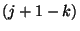 $(j+1-k)$