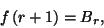 \begin{displaymath}f\left(r+1\right)=B_r ,\end{displaymath}