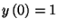 $y\left(0\right)=1$