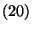 $\left(20\right)$