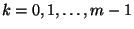 $k=0,1,\ldots,m-1$