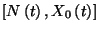 $\left[N\left(t\right), X_0\left(t\right)\right]$
