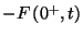 $-F\left(0^+,t\right)$