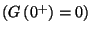 $\left(G\left(0^+\right)=0\right)$