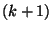 $(k+1)$