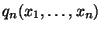 $q_n(x_1,\ldots,x_n)$