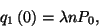 \begin{displaymath}q_1\left(0\right)=\lambda n P_0,\end{displaymath}