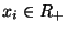 $x_i\in R_+$